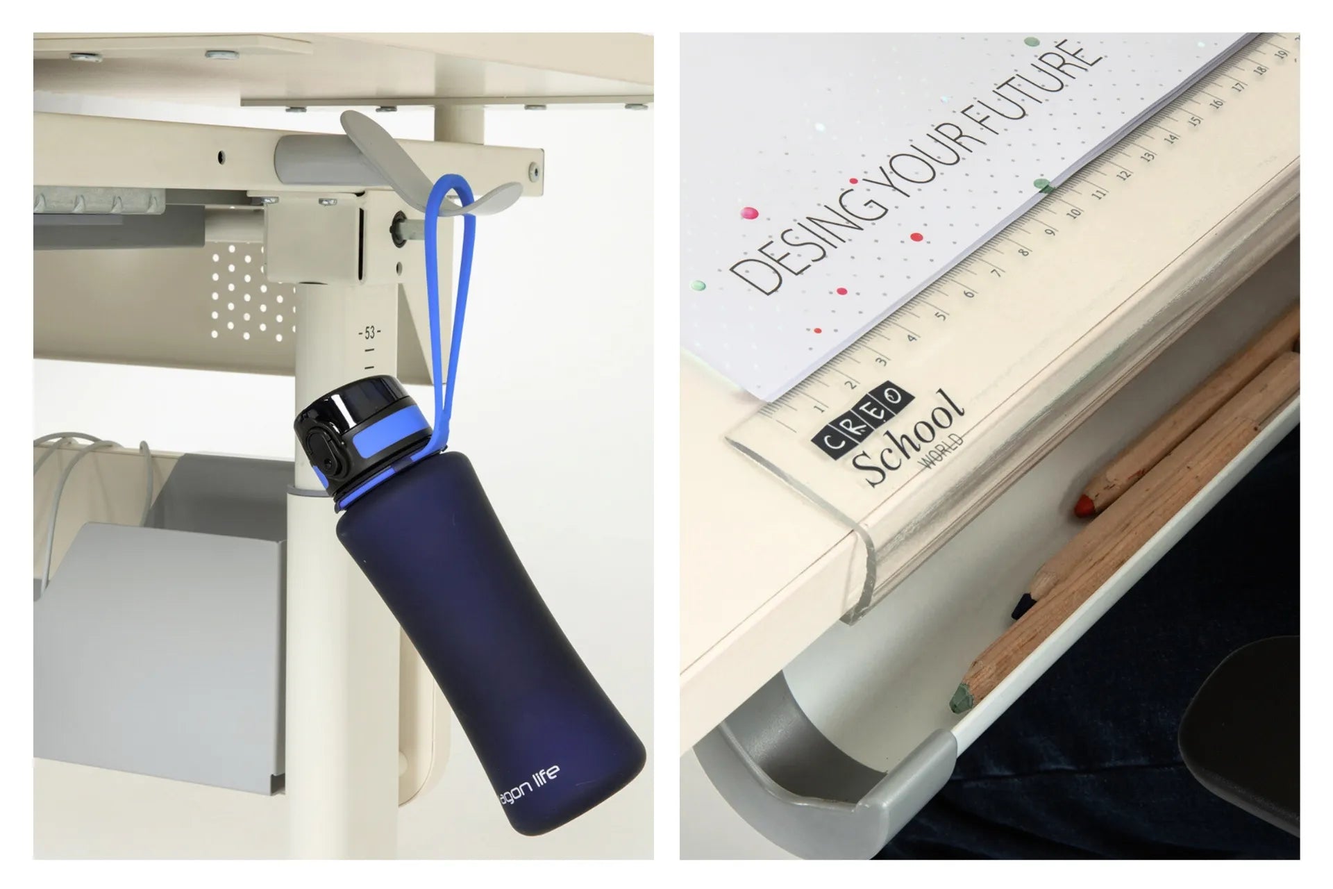 Mini Vega Simple - Ekru / Fuşya