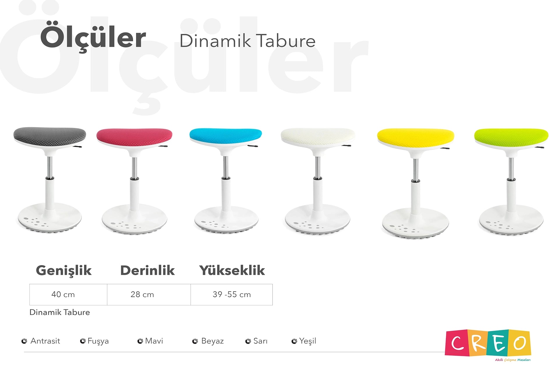 Dinamik Tabure - Antrasit