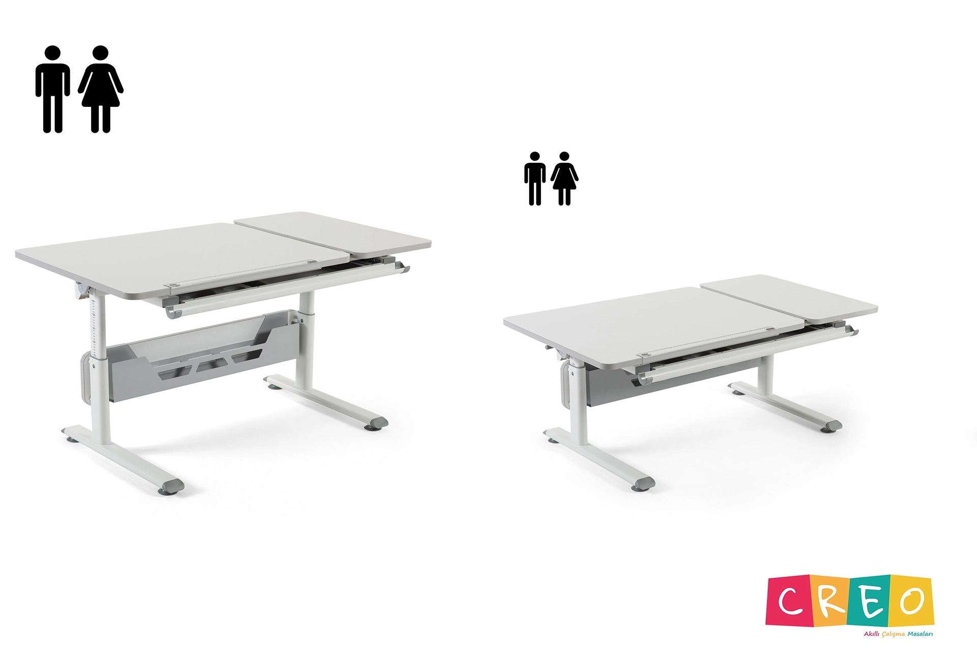 Vega Standart Çalışma Masası - Beyaz / Gri
