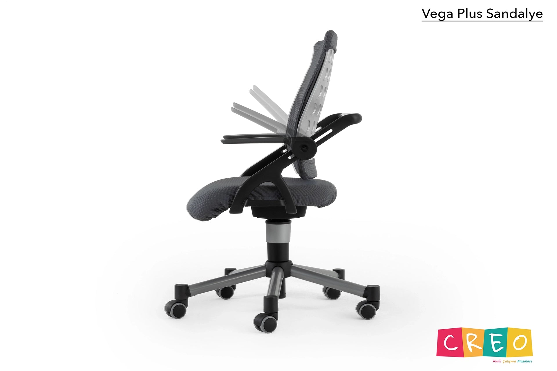 Vega Plus Sandalye - Antrasit / Beyaz