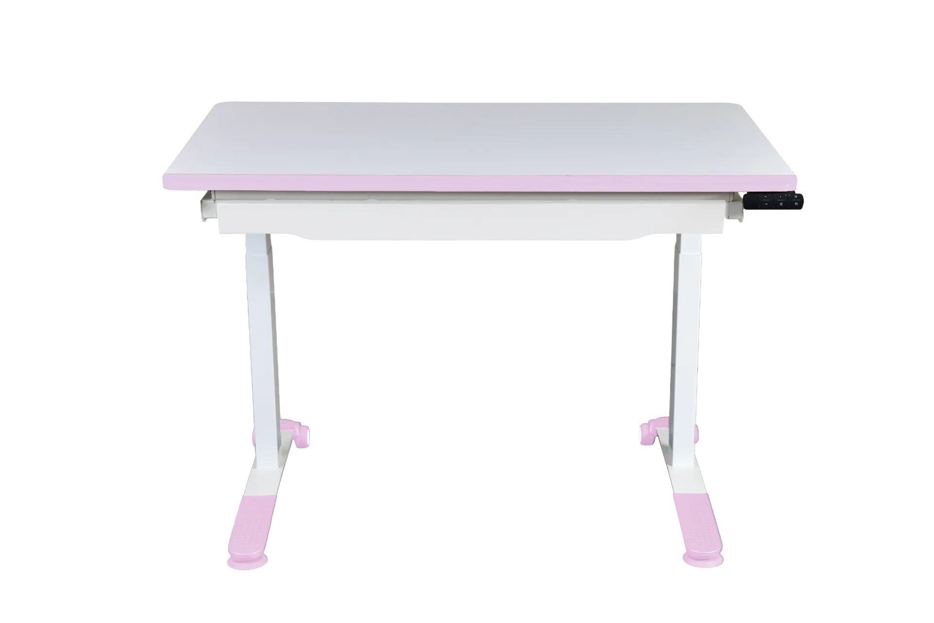 Omni Basic Elektrikli Masa - Beyaz / Toz Pembe