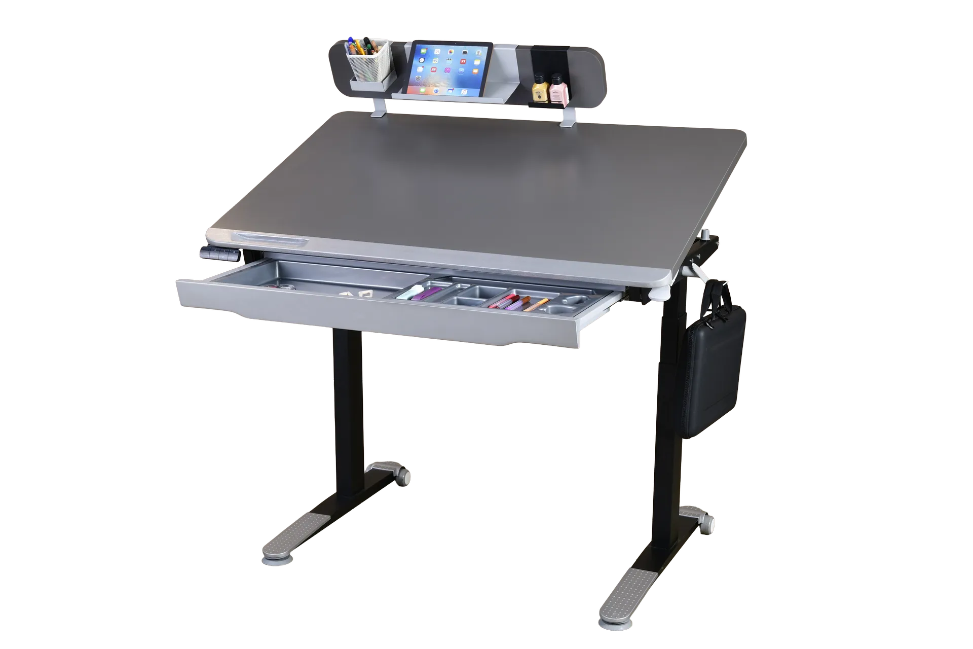 Omni Standart Elektrikli Masa - Antrasit / Gri