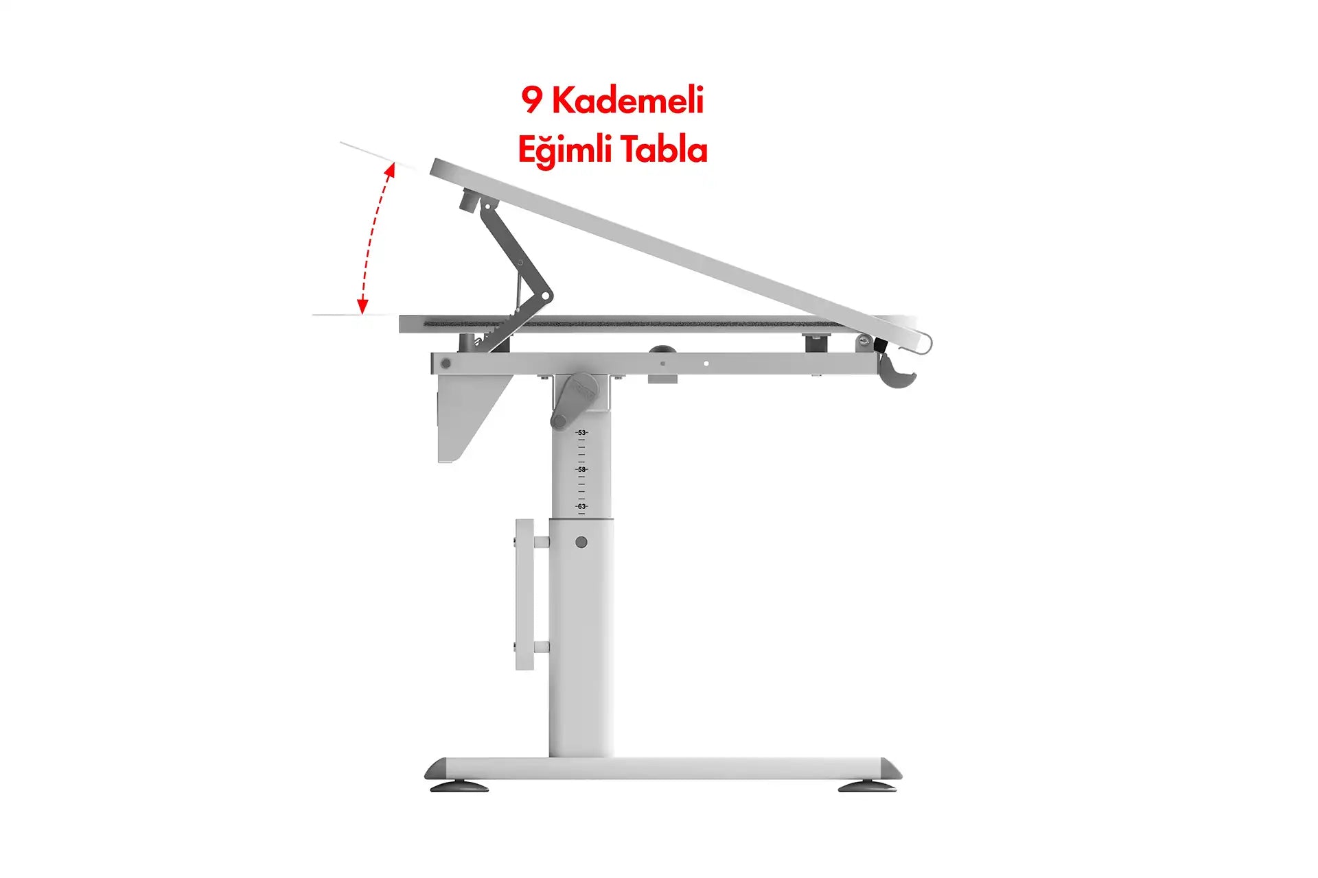 Vega Basic Çalışma Masası - Ekru / Fuşya