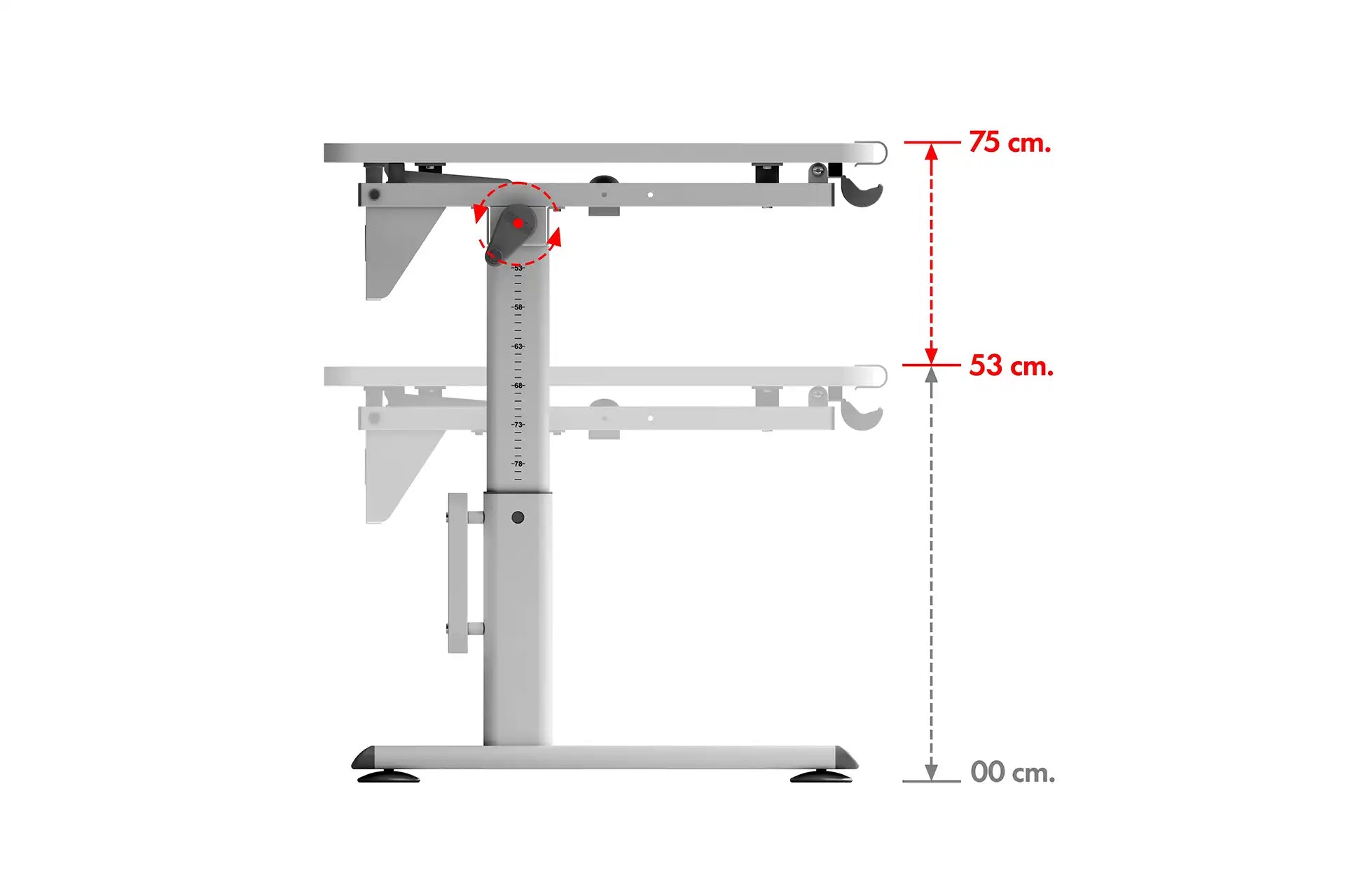 Vega Standart Çalışma Masası - Ekru / Mavi