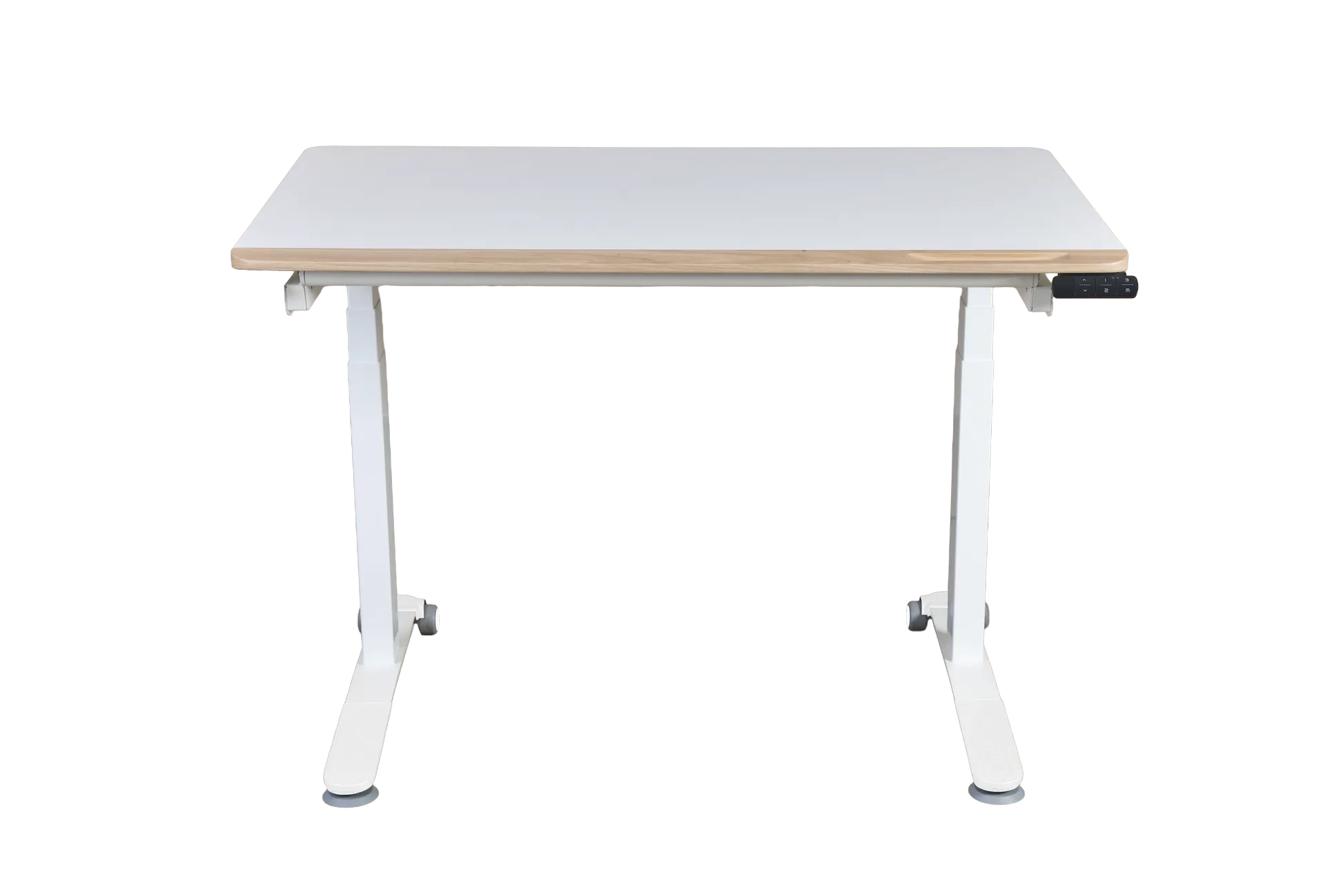 Omni Simple Elektrikli Masa - Beyaz / Amerikan Meşe