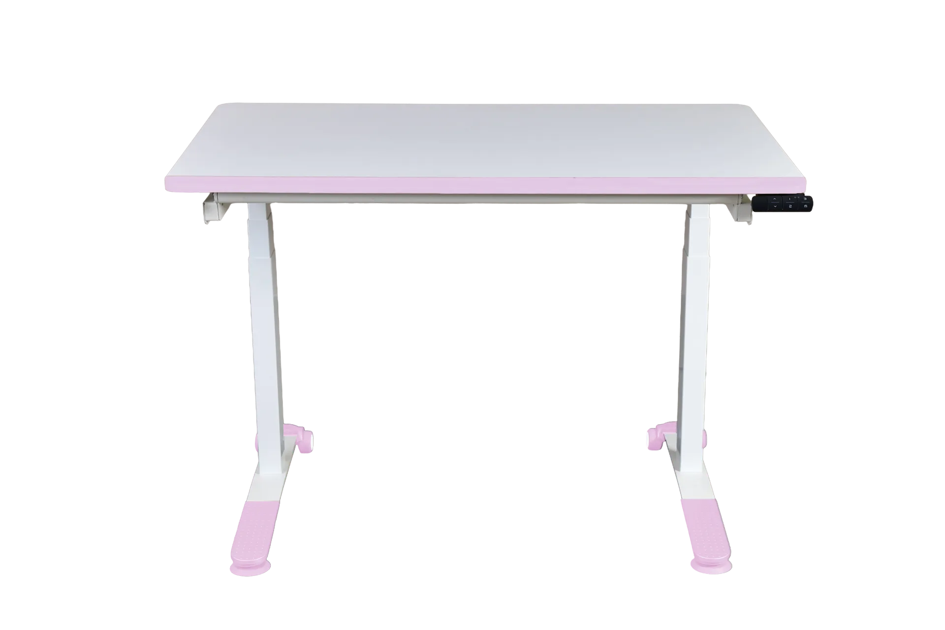 Omni Simple Elektrikli Masa - Beyaz / Toz Pembe